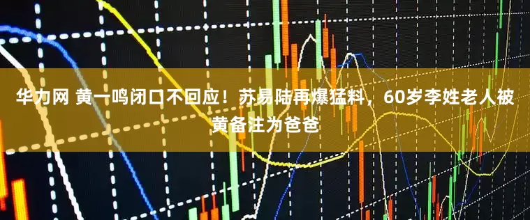 华力网 黄一鸣闭口不回应！苏易陆再爆猛料，60岁李姓老人被黄备注为爸爸